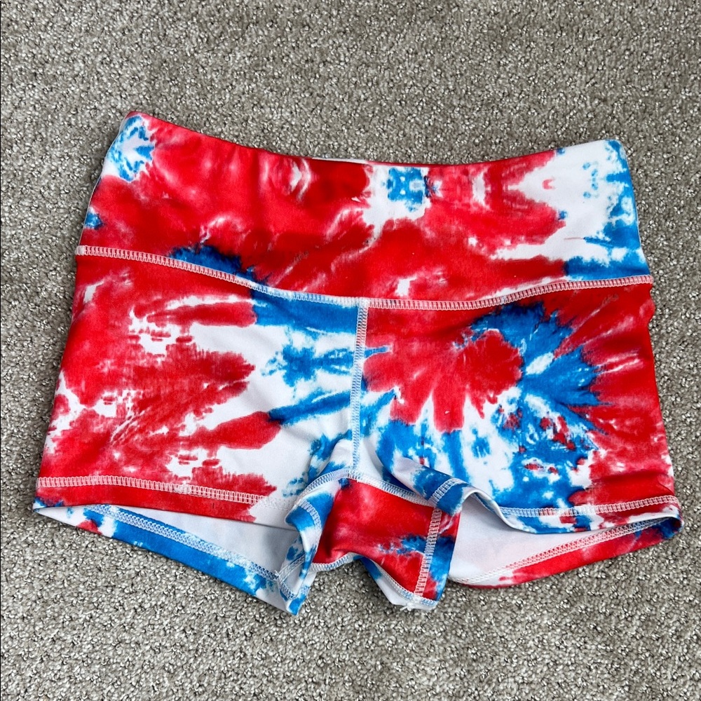 ROKFIT CrossFit Red and Blue Tie-Dye Shorts